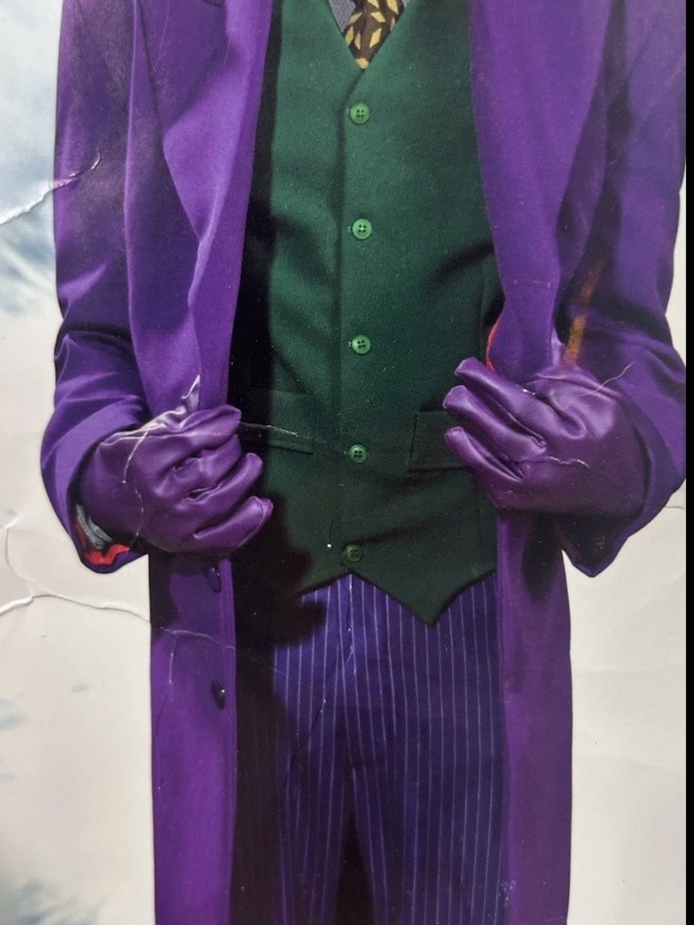 Rubie's Grand Heritage Dark Knight Adult Joker Villain Costume, Size XL W/Gloves